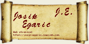 Josip Egarić vizit kartica